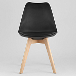 Стул с основой из пластика и мягким сиденьем Arvika Black варинант исполнения - 2 | Loft Concept в Новосибирске