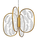 Люстра с гравировкой на акриловых плафонах Gravyura Bronze D 50 см варинант исполнения - 1 | Loft Concept в Новосибирске