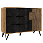 Комод с 3-мя ящиками и дверцей Stone Effect варинант исполнения - 1 | Loft Concept в Новосибирске