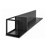 Полка навесная открытая цвета графит Strict Lines  варинант исполнения - 5 | Loft Concept в Новосибирске