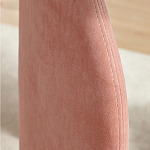 Обеденный стол со стеклянной столешницей и розовыми ножками с тканевой обивкой Wrigley варинант исполнения - 2 | Loft Concept в Новосибирске