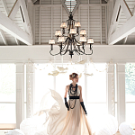 Люстра бронзового цвета с бежевыми абажурами из органзы в классическом стиле Hinkley варинант исполнения - 3 | Loft Concept в Новосибирске