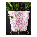 Кашпо из белого фарфора с розовым цветочным орнаментом Eden Garden варинант исполнения - 5 | Loft Concept в Новосибирске