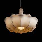 Подвесной светильник с белым фигурным абажуром и мягкими волнистыми краями Cloud Motion  варинант исполнения - 12 | Loft Concept в Новосибирске