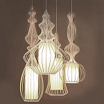 Подвесной светильник Wire Dream Pendant 3 Белый варинант исполнения - 2 | Loft Concept в Новосибирске