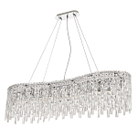 Люстра подвесная вытянутой формы с хрустальными подвесками Ludivine Lighting варинант исполнения - 1 | Loft Concept в Новосибирске