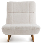 Кресло с обивкой букле Lino White  Boucle Armchair варинант исполнения - 2 | Loft Concept в Новосибирске