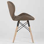 Стул с коричневым сиденьем из экокожи JEROEN варинант исполнения - 2 | Loft Concept в Новосибирске