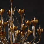 Люстра золотого цвета в виде цветков крокуса Hanging Flowers варинант исполнения - 2 | Loft Concept в Новосибирске