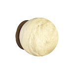 Настенно-потолочный светильник с плафоном в форме шара из алебастра Cryptocrystalline Stone варинант исполнения - 1 | Loft Concept в Новосибирске