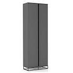 Двухдверный шкаф цвета графит Strict Lines варинант исполнения - 1 | Loft Concept в Новосибирске