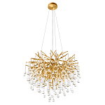 Люстра подвесная с прозрачными стеклянными подвесками в форме капель Диаметр 60 см Droplet Chandelier варинант исполнения - 4 | Loft Concept в Новосибирске