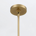 Подвесной светильник линейный латунного цвета в кожаном коричневом чехле и декоративными ремешками Alora варинант исполнения - 5 | Loft Concept в Новосибирске