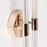 Бра с круглым основанием золотого цвета и двумя вертикальными плафонами Hex Scaffold варинант исполнения - 4 | Loft Concept в Новосибирске