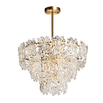 Люстра многоярусная с объемными прозрачными цветами Hanging Flowers варинант исполнения - 2 | Loft Concept в Новосибирске