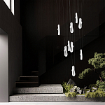 Подвесной светильник белого цвета с изогнутым плафоном Flow Loop варинант исполнения - 7 | Loft Concept в Новосибирске