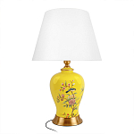 Настольная лампа желтая с изображением птиц Slip Away варинант исполнения - 1 | Loft Concept в Новосибирске
