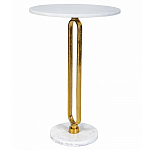 Кофейный столик с белой мраморной столешницей Clipper варинант исполнения - 1 | Loft Concept в Новосибирске