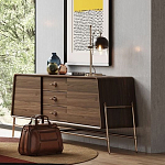 Дизайнерский комод трапециевидной формы с ручками и основанием золотого цвета Armaria варинант исполнения - 1 | Loft Concept в Новосибирске