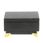 Шкатулка из натурального камня змеевик чёрного цвета Stone Casket варинант исполнения - 3 | Loft Concept в Новосибирске