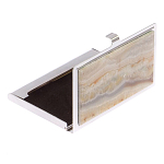 Визитница карманная металлическая с накладкой из натурального камня Агат Stone Business Card Holders  варинант исполнения - 3 | Loft Concept в Новосибирске