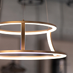 Люстра золотого цвета с 2-мя светодиодными кольцами Eurofase варинант исполнения - 9 | Loft Concept в Новосибирске