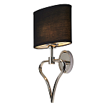 Бра для ванных комнат с черным тканевым абажуром овальной формы и декоративной вставкой в форме сердца Elstead Lighting варинант исполнения - 1 | Loft Concept в Новосибирске