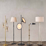 Торшер черный с 2-мя большими лампами Black Diffusers варинант исполнения - 2 | Loft Concept в Новосибирске