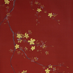 Обои ручная роспись Cherry Tree Special Colourway on Scarlet Lady dyed silk варинант исполнения - 2 | Loft Concept в Новосибирске