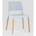 Пластиковый стул на ножках из массива бука Ferret Grey-Blue варинант исполнения - 1 | Loft Concept в Новосибирске