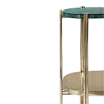 Консоль овальной формы золотая с полкой для хранения Craig варинант исполнения - 2 | Loft Concept в Новосибирске