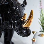 Статуэтка черный носорог с золотыми рогами Golden Horned Black Rhino варинант исполнения - 6 | Loft Concept в Новосибирске