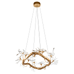 Люстра подвесная с прозрачными стеклянными птичками на ветвях Диаметр 80 см Serip Voa варинант исполнения - 4 | Loft Concept в Новосибирске