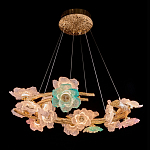 Люстра круглая на золотом каркасе с цветочным декором Miscellaneous herbs варинант исполнения - 3 | Loft Concept в Новосибирске