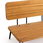 Двухместный диван из акации без подлоконтиков Amra варинант исполнения - 7 | Loft Concept в Новосибирске