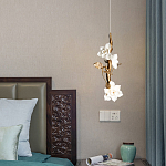 Люстра с белыми цветами на ветвистом каркасе Lure by PELLE варинант исполнения - 2 | Loft Concept в Новосибирске