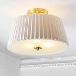 Потолочный светильник с белым плиссированным абажуром Ganglion варинант исполнения - 4 | Loft Concept в Новосибирске