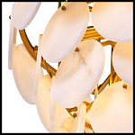 Люстра подвесная четырехъярусная с подвесками в форме дисков Cryptocrystalline Stone варинант исполнения - 3 | Loft Concept в Новосибирске