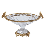 Чаша из прозрачного стекла с бронзовым ободком и фигурками бабочек Eden Garden варинант исполнения - 1 | Loft Concept в Новосибирске