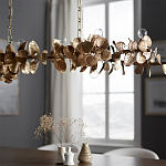 Линейная люстра Brass Eucalyptus Branches Lighting Chandelier варинант исполнения - 4 | Loft Concept в Новосибирске