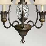 Люстра бронзового цвета с 3-мя кремовыми текстильными абажурами Hinkley варинант исполнения - 4 | Loft Concept в Новосибирске