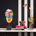 Арт-объект Разноцветное Лицо в абстрактном стиле на подставке Multicolored Abstract Face варинант исполнения - 4 | Loft Concept в Новосибирске