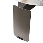 Столик журнальный с круглой мраморной столешницей на трех опорах Marble Stone Drawing варинант исполнения - 5 | Loft Concept в Новосибирске