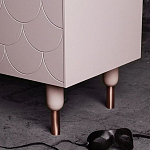 Дизайнерский комод розовый с фактурным фасадом Tiles варинант исполнения - 3 | Loft Concept в Новосибирске