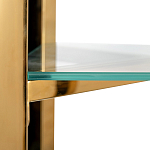 Стеллаж золото с прозрачными стеклянными полками Safekeeping варинант исполнения - 2 | Loft Concept в Новосибирске