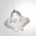 Подвесной светильник с плафоном из фактурного прозрачного стекла Light Ensemble варинант исполнения - 5 | Loft Concept в Новосибирске