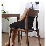 Стул деревянный с мягким сиденьем из черной натуральной кожи Moon Walnut Furniture варинант исполнения - 3 | Loft Concept в Новосибирске