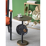 Столик приставной с абстрактным основанием и акцентом в виде золотистого диска Heavenly Space варинант исполнения - 8 | Loft Concept в Новосибирске