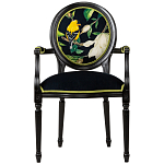 Стул с подлокотниками из натурального бука с изображением птицы и цветов Blooming Birds варинант исполнения - 1 | Loft Concept в Новосибирске