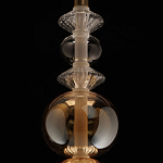 Подвесной светильник с вертикальной композицией из прозрачных и янтарных стеклянных шаров и ромбов Gabriel Scott Luna варинант исполнения - 7 | Loft Concept в Новосибирске